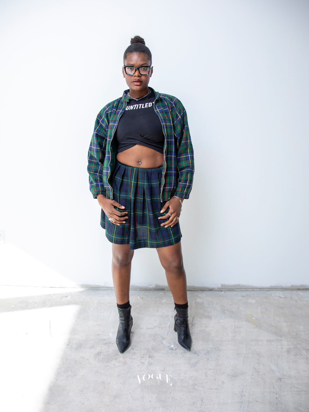 "UNTITLED" Knotted Crop T-Shirt