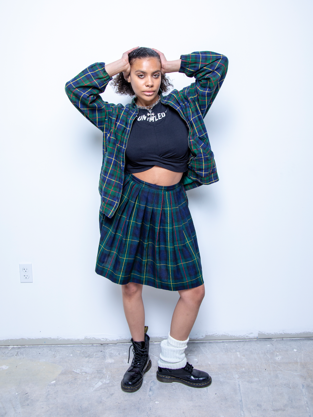 "UNTITLED" Knotted Crop T-Shirt