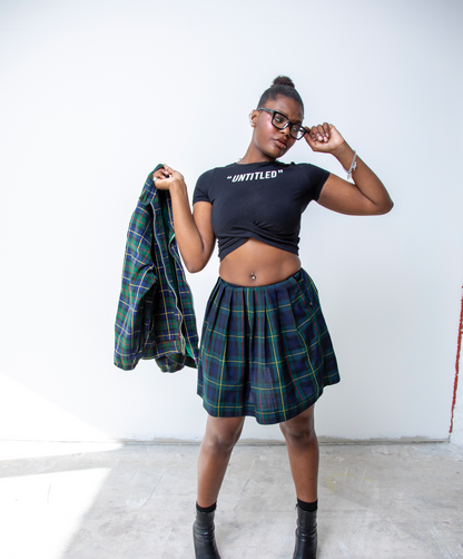 "UNTITLED" Knotted Crop T-Shirt